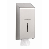 Дозатор диспенсер туалетной бумаги в пачке Kimberly-Clark Professional 8972 серебристый металл